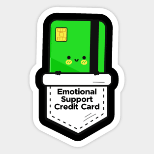 Emotional Support Credit Card Sticker